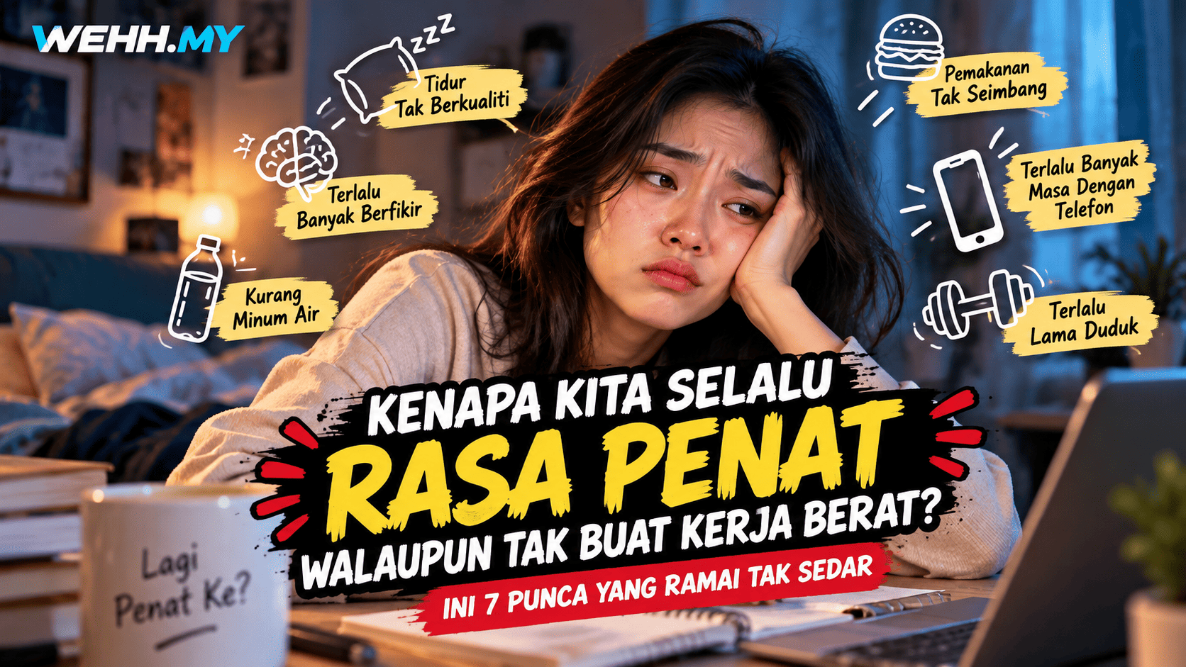 Kenapa Kita Selalu Rasa Penat Walaupun Tak Buat Kerja Berat? Ini 7 Punca Yang Ramai Tak Sedar