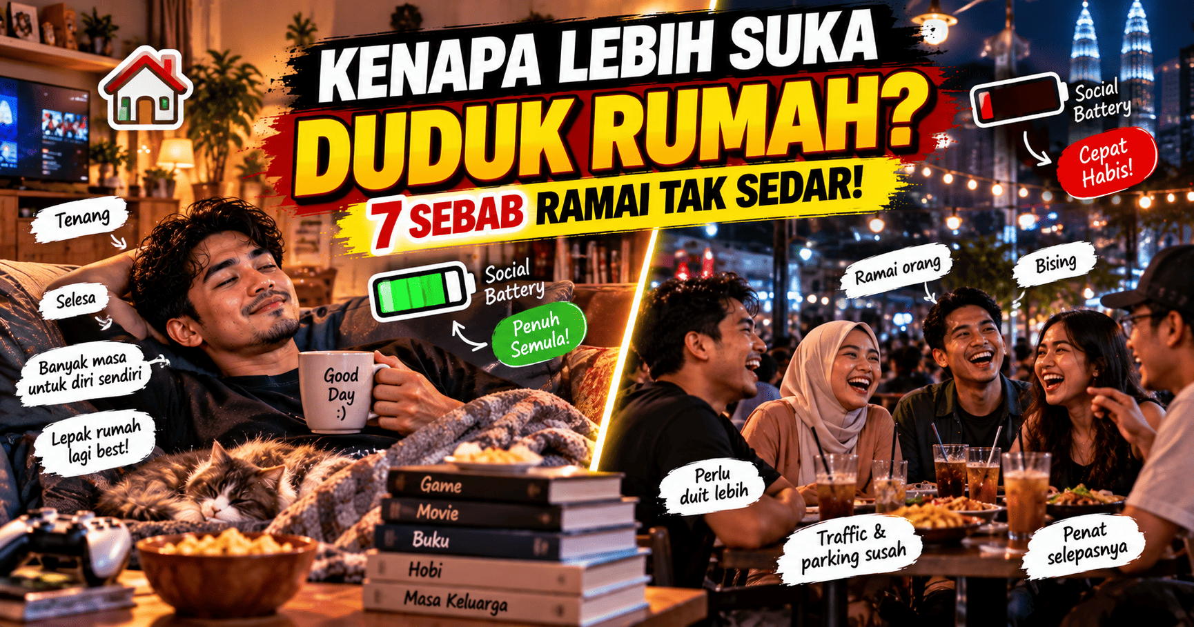 Kenapa Ada Orang Lebih Suka Duduk Rumah Daripada Keluar Bersosial? Ini 7 Sebab Menarik!