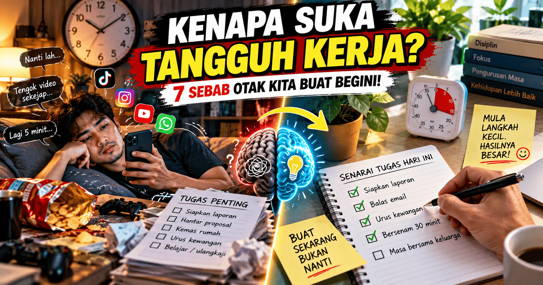 Kenapa Kita Selalu Tangguh Kerja Walaupun Tahu Ia Penting?