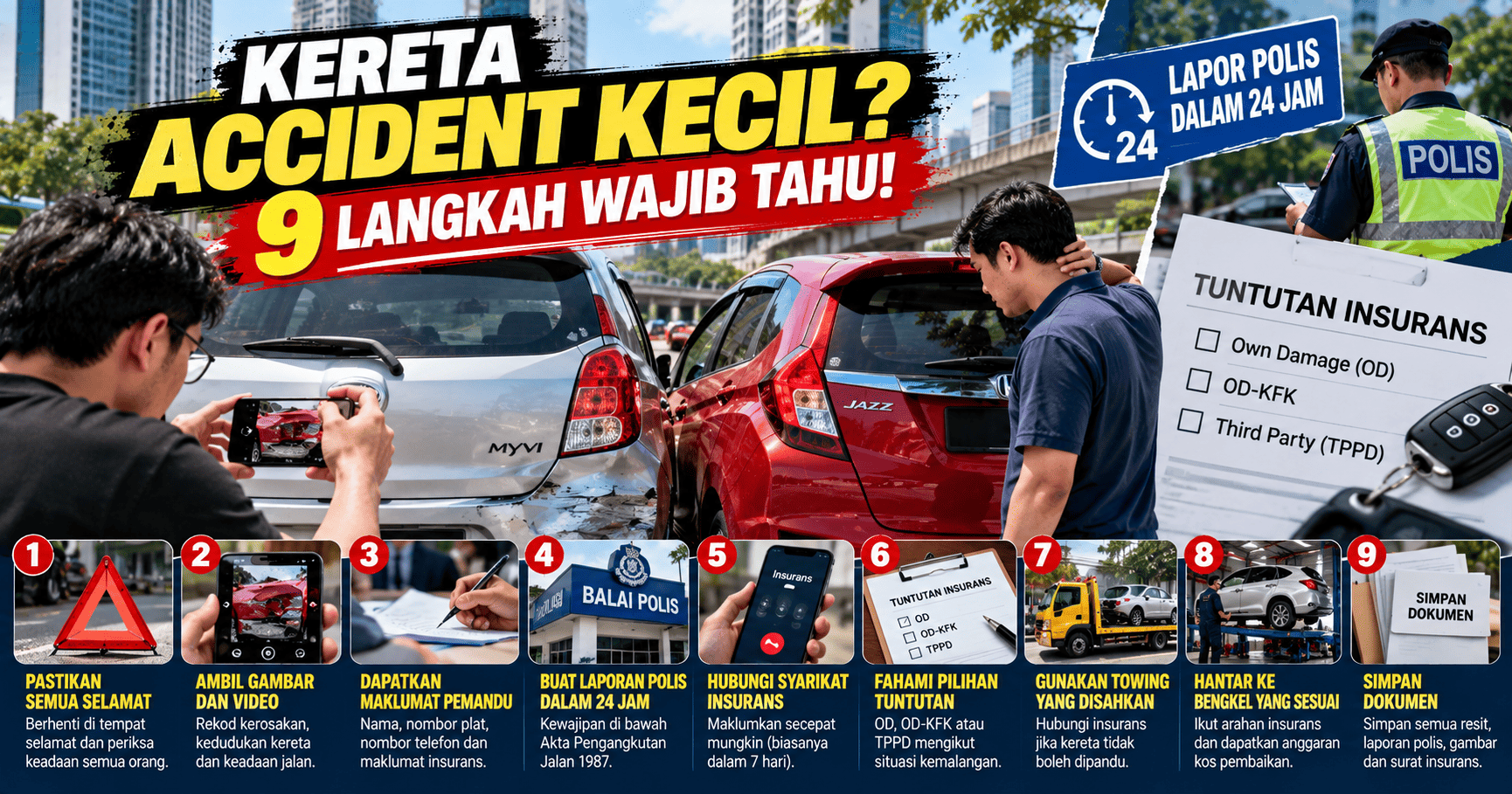 Apa Perlu Buat Jika Kereta Terlibat Kemalangan Kecil?
